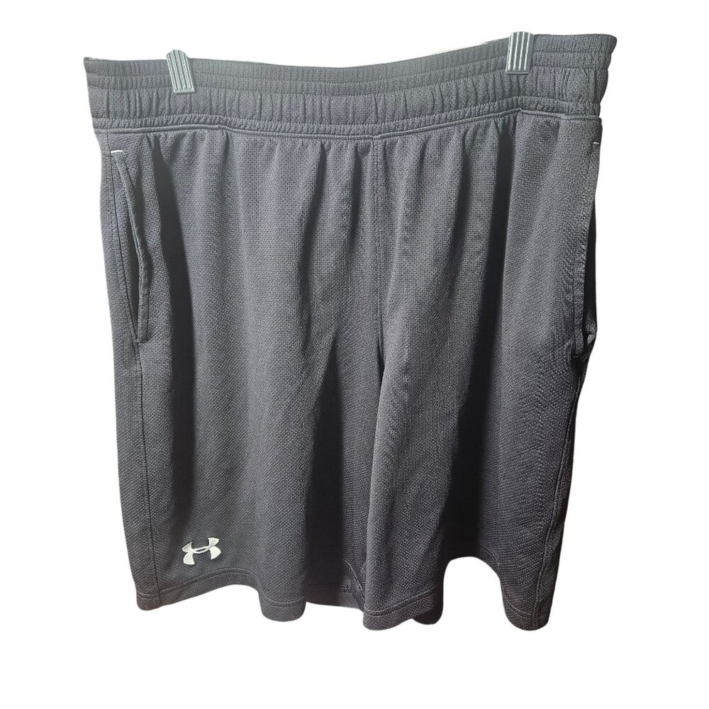 Under Armour Mens Black Loose Fit Athletic Shorts L